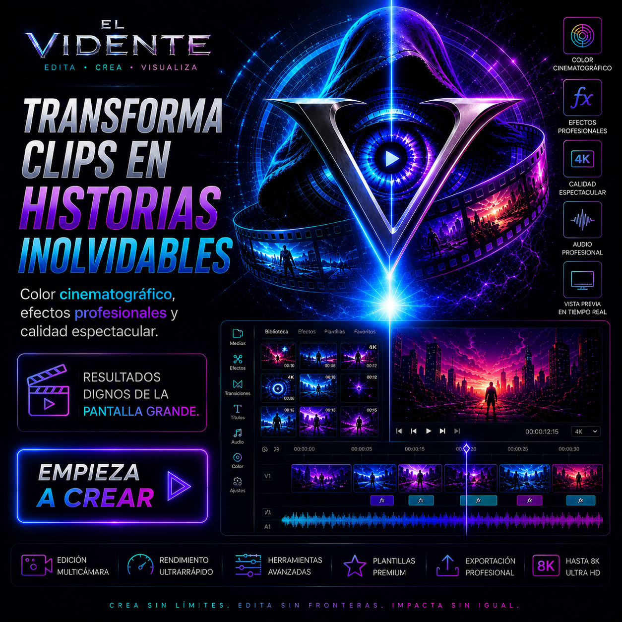 Transforma clips en historias inolvidables