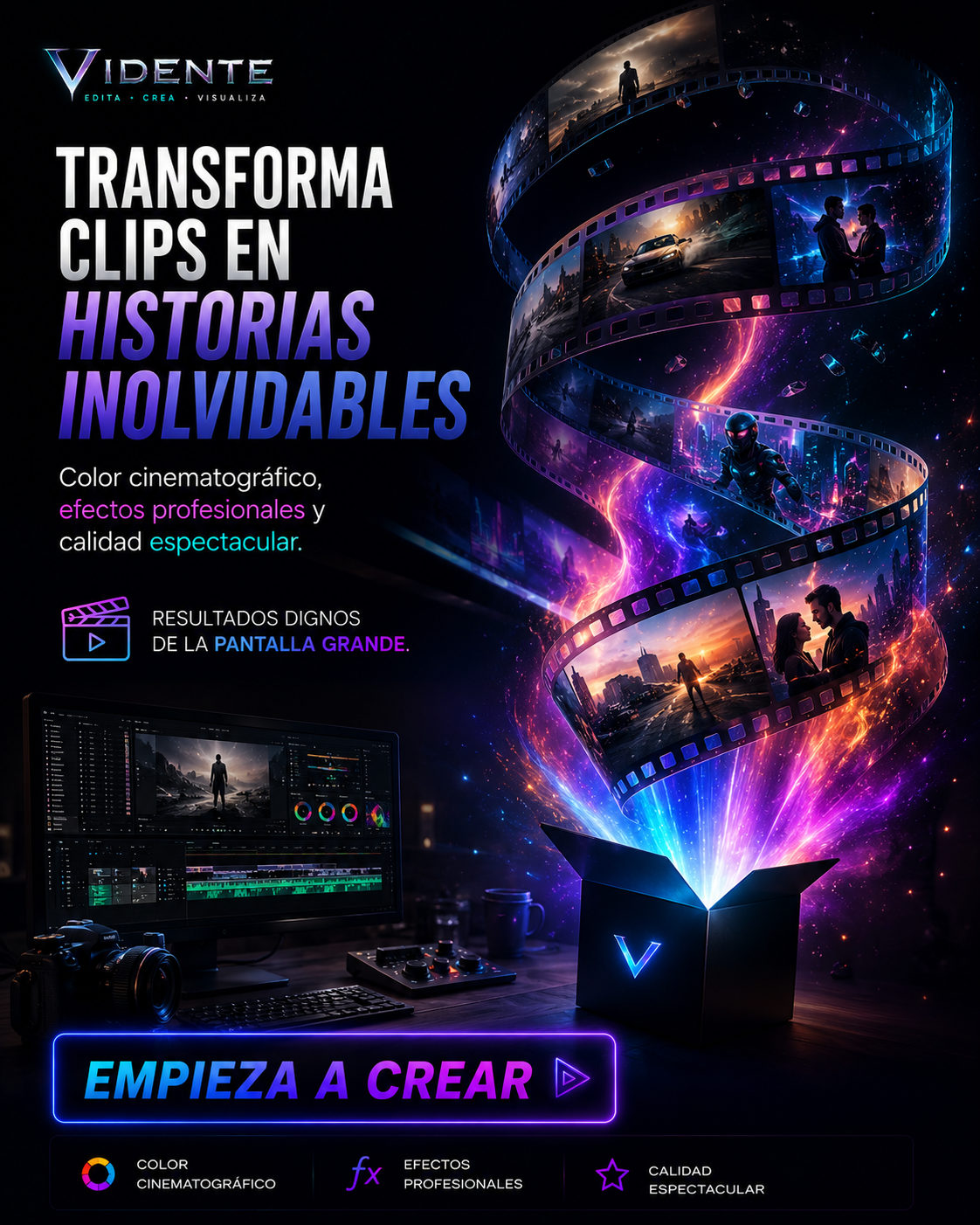 Elige tu forma de crear — Planes VIDENTE