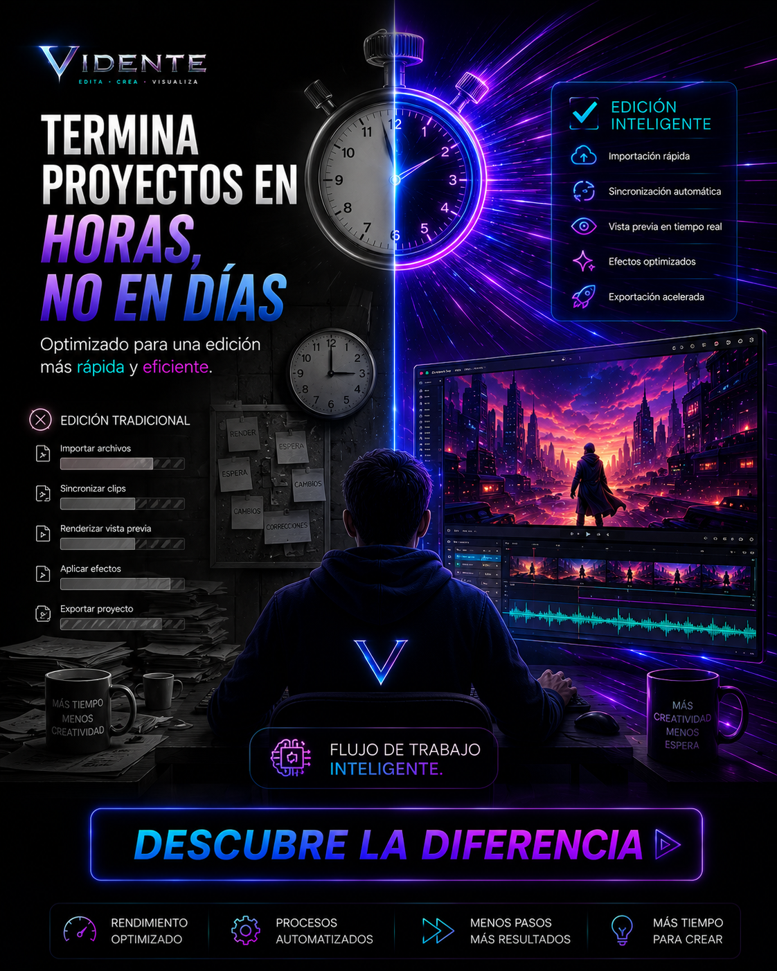 Termina proyectos en horas, no en días